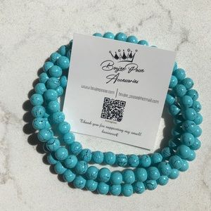 Blue Turquoise Opaque Beads